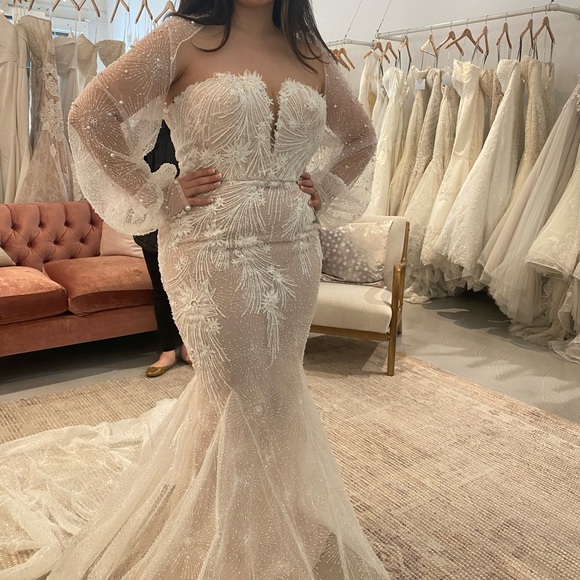Pronovias Dresses & Skirts - Pronovias White Beaded Wedding Dress